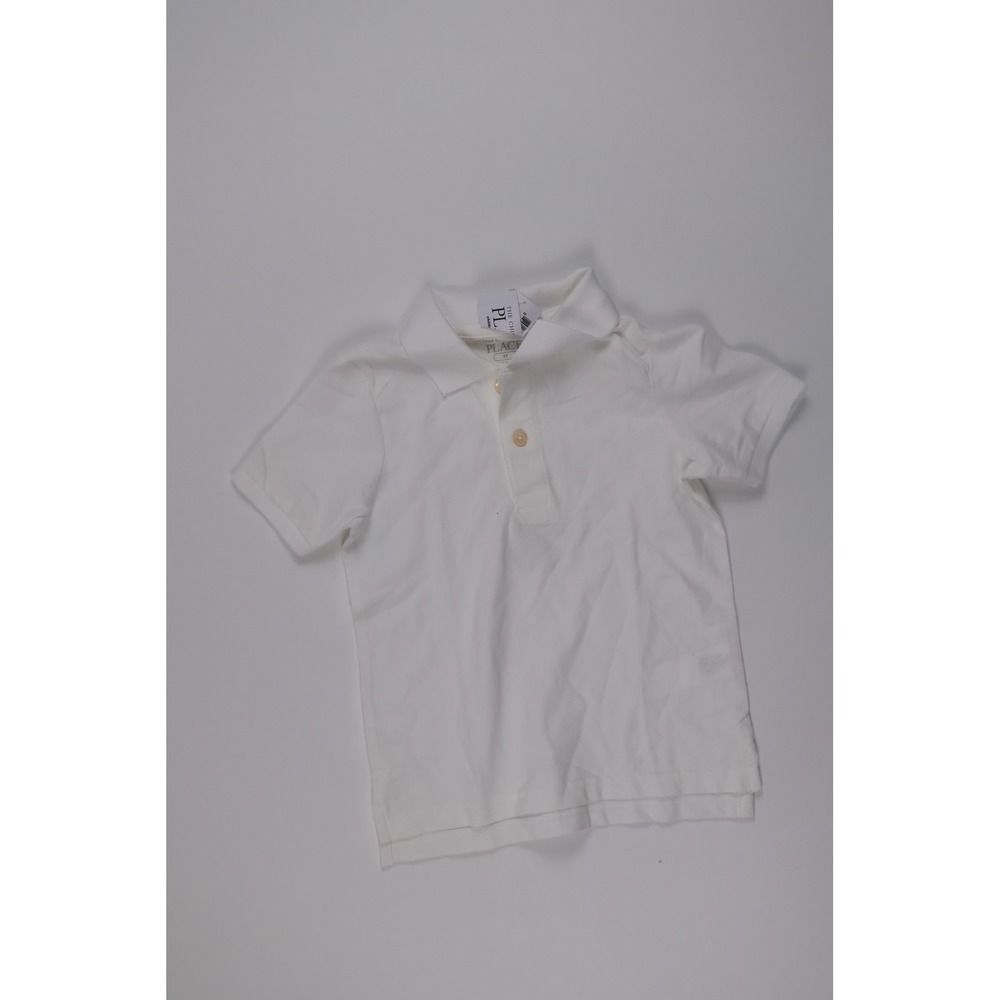 The Childrens Place Polo Shirt White Solid 3T NWT